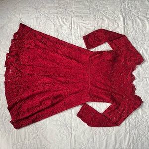 Miusol women’s red lace dress size large